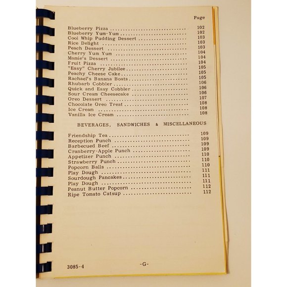 vtg 1984 Gihon Elementary School cookbook Parkersburg WV cook book West Virginia - Picture 8 of 12